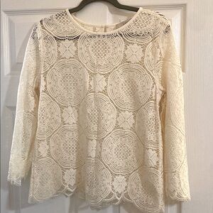 Elegant Cream Lace Top